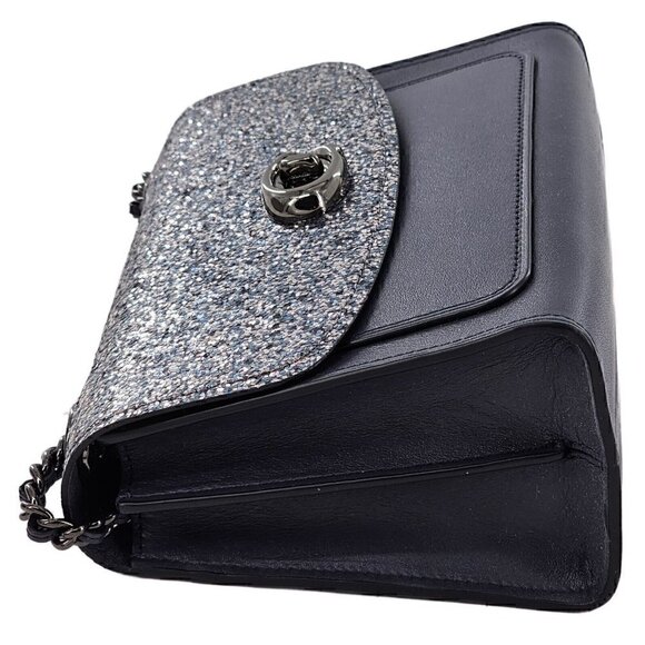 COACH 38697 NEW Parker 18 Glitter Midnight Navy Convertible Shoulder Bag NWT - Picture 9 of 16
